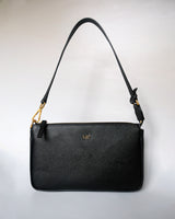 Monet Saffiano leather in Obsidian Black